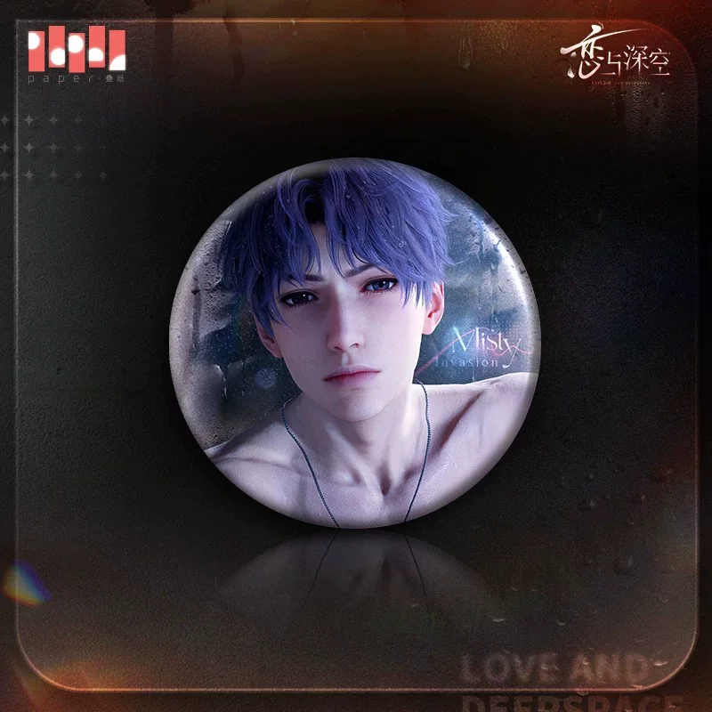 Love and Deepspace ★ Misty Invasion Tinplate Badge - Rafayel