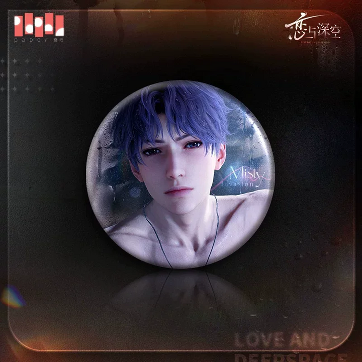 Love and Deepspace ★ Misty Invasion Tinplate Badge - Rafayel
