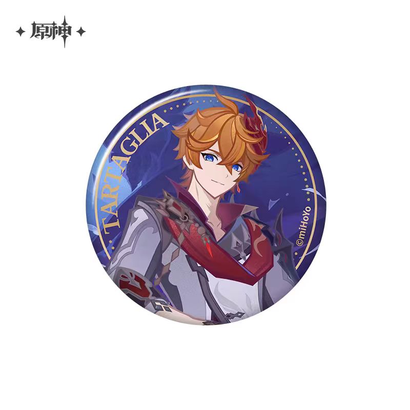 Genshin Impact ★ Genius Invokation TCG Tournament Tinplate Badge - Tartaglia