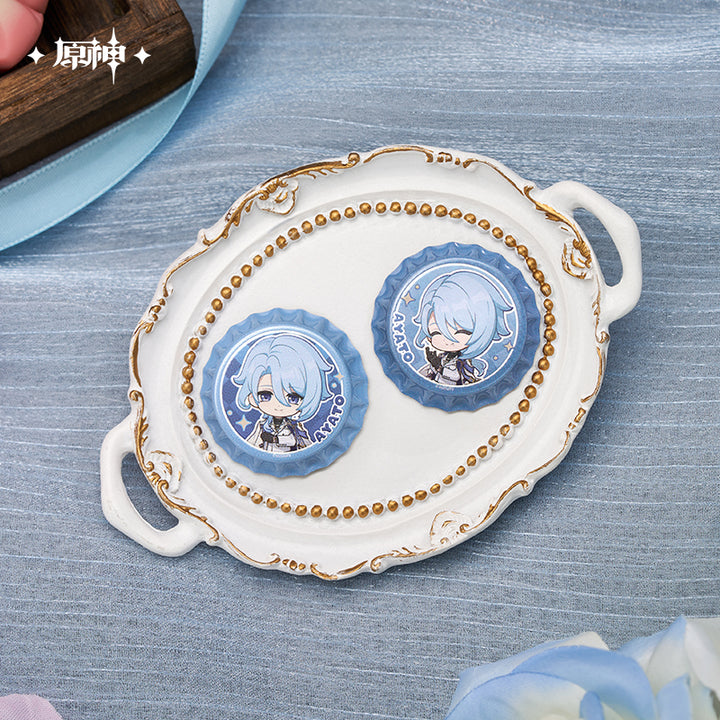 Genshin Impact ★ Resplendent Feast Chibi Magnetic Bottle-Cap Badge Set - Kamisato Ayato