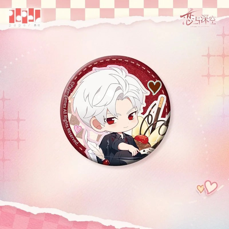 Love and Deepspace ★ Heart Whispers Chibi Tinplate Badge - Sylus