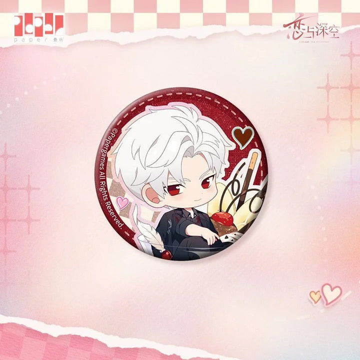Love and Deepspace ★ Heart Whispers Chibi Tinplate Badge - Sylus