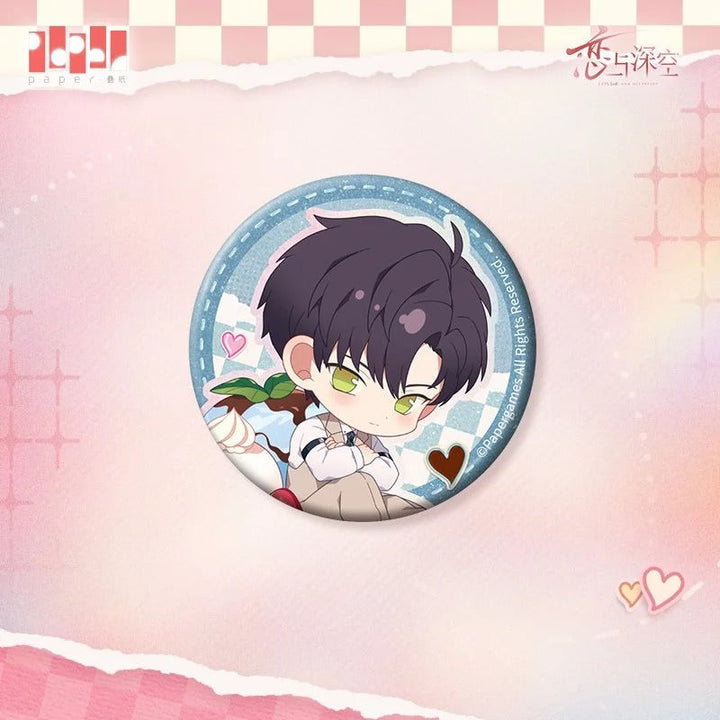 Love and Deepspace ★ Heart Whispers Chibi Tinplate Badge - Zayne