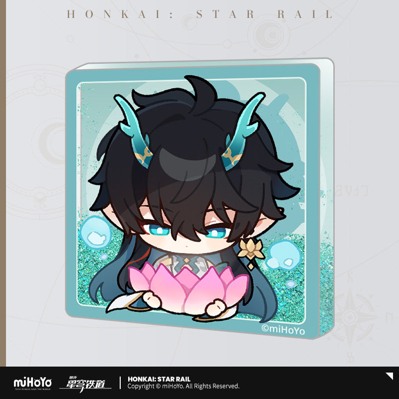 Honkai: Star Rail ★ Pom-Pom Gallery Acrylic Glitter Fridge Magnet - Dan Heng • Imbibitor Lunae