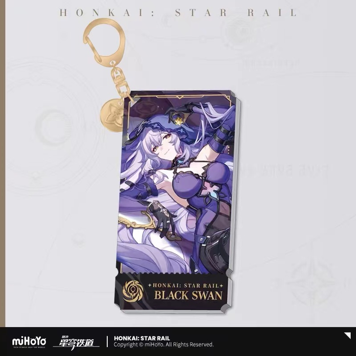 Honkai: Star Rail ★ Character Portrait Acrylic Keychain - Black Swan