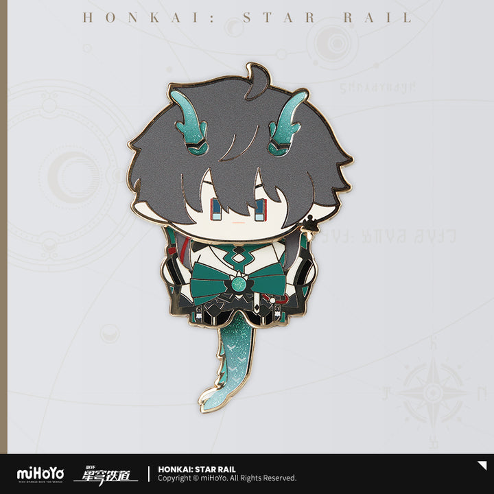 Honkai: Star Rail ★ Chibi Doll Wobbling Metal Badge - Dan Heng • Imbibitor Lunae