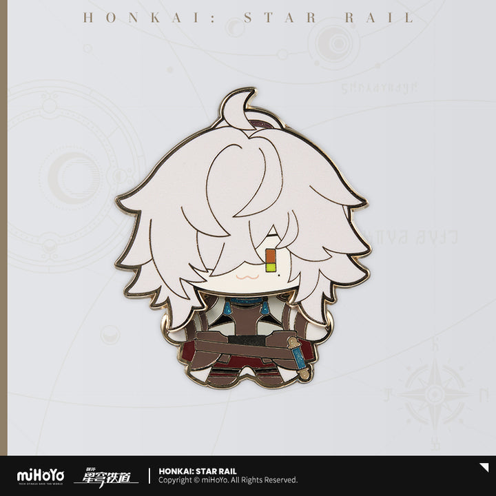 Honkai: Star Rail ★ Chibi Doll Wobbling Metal Badge - Jing Yuan