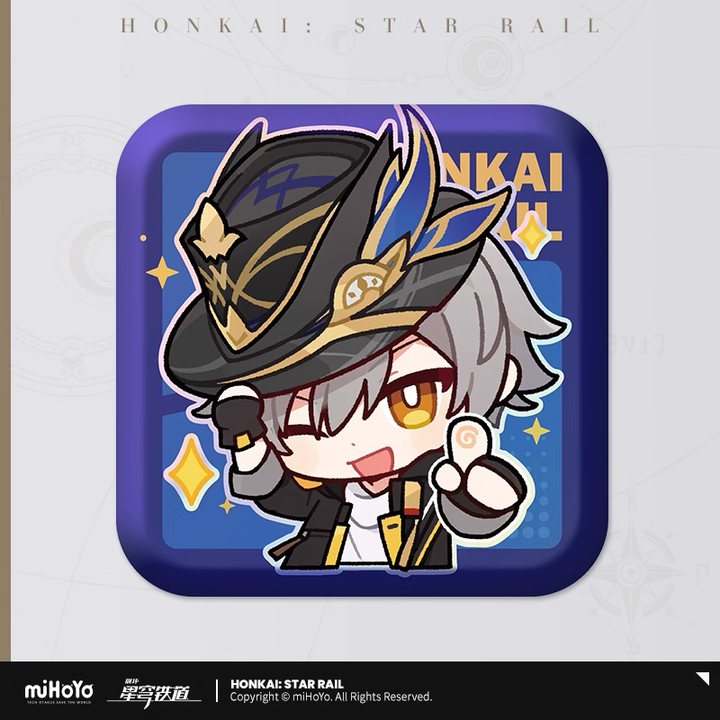 Honkai: Star Rail ★ Pom-Pom Gallery Square Tinplate Badge - Trailblazer (Male) - Harmony
