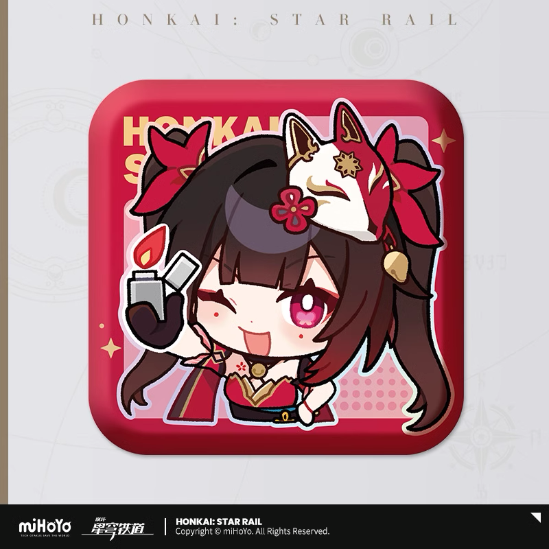 Honkai: Star Rail ★ Pom-Pom Gallery Square Tinplate Badge - Sparkle