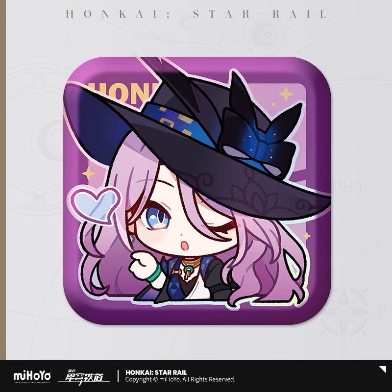 Honkai: Star Rail ★ Pom-Pom Gallery Square Tinplate Badge - Jade