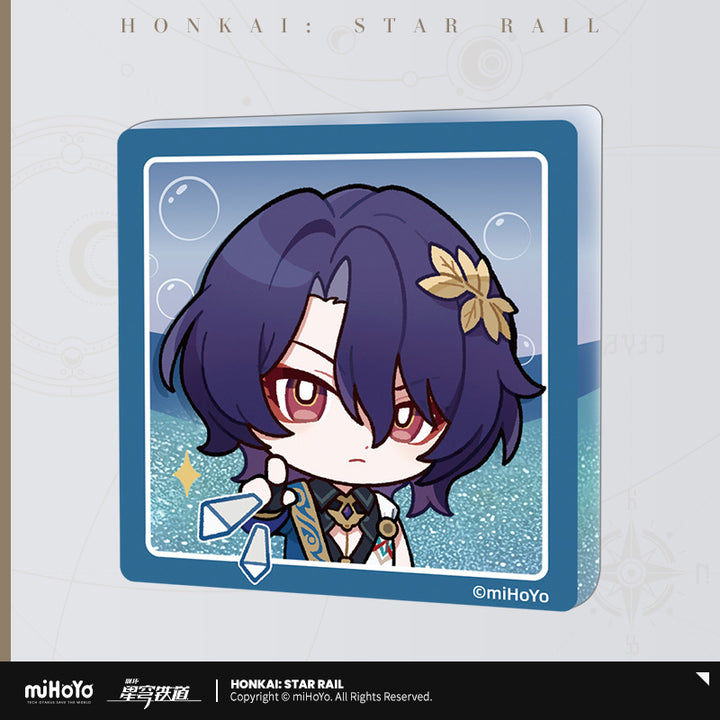 Honkai: Star Rail ★ Pom-Pom Gallery Acrylic Glitter Fridge Magnet - Dr. Ratio