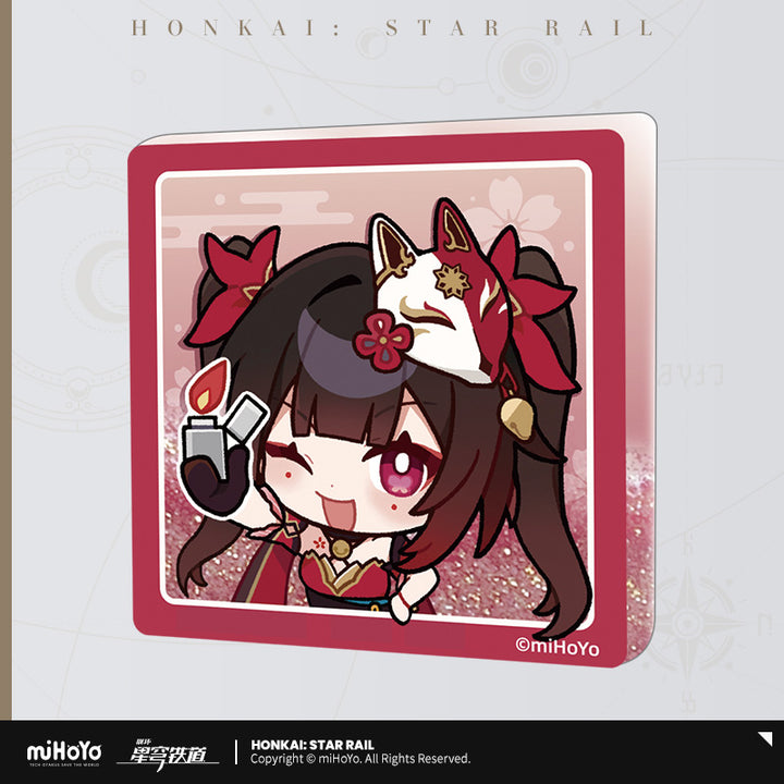 Honkai: Star Rail ★ Pom-Pom Gallery Acrylic Glitter Fridge Magnet - Sparkle