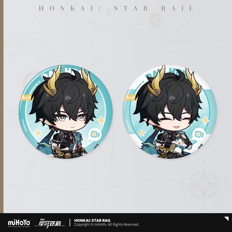 Honkai: Star Rail ★ Owlbert's Parlor Tinplate Badge Set - Dan Heng • Permansor Terrae