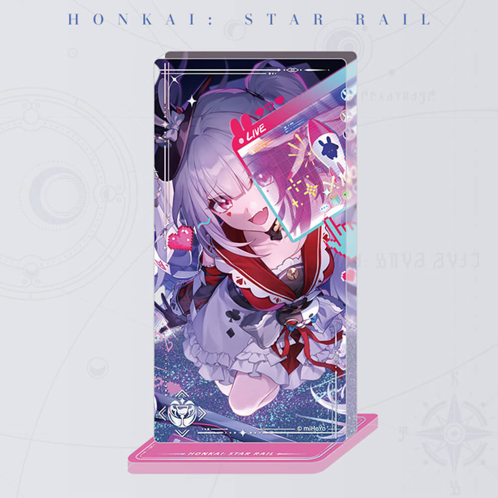 Honkai: Star Rail ★ Light Cone Glitter Shaker Acrylic Display - Dazzled by a Flowery World