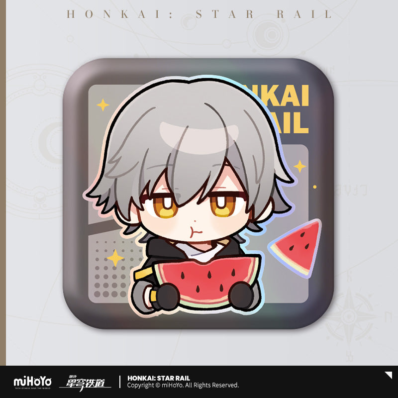 Honkai: Star Rail ★ Pom-Pom Gallery Square Tinplate Badge - Trailblazer (Male)