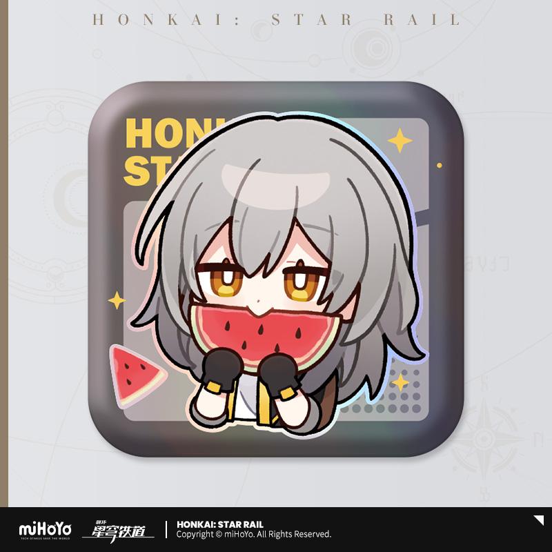 Honkai: Star Rail ★ Pom-Pom Gallery Square Tinplate Badge - Trailblazer (Female)