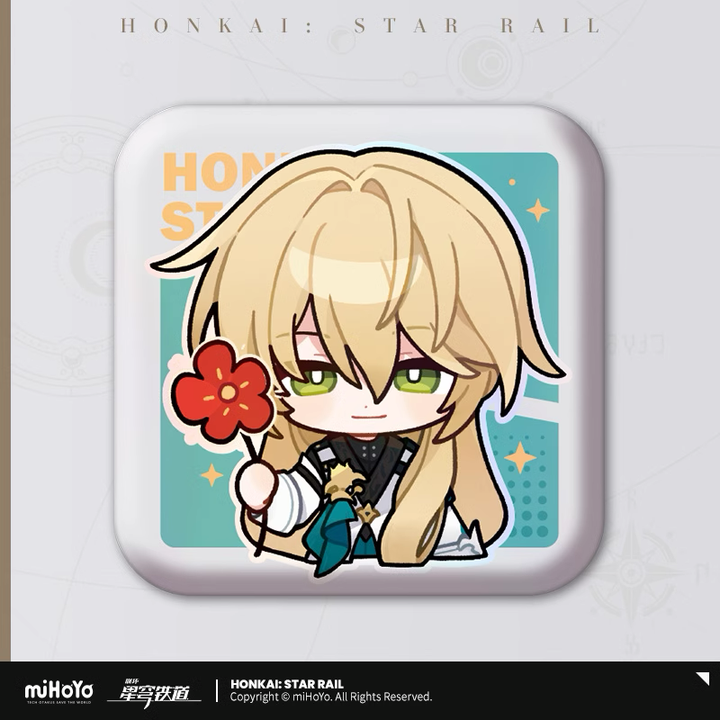 Honkai: Star Rail ★ Pom-Pom Gallery Square Tinplate Badge - Luocha