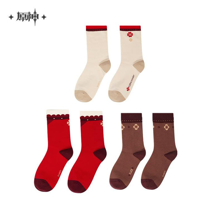 Genshin Impact ★ Klee Character Impression Mid-Calf Socks - 3-Pair Set